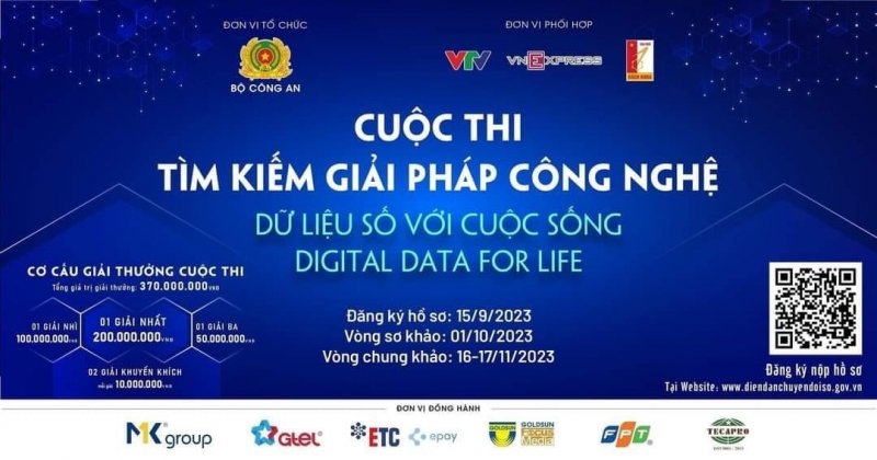 CUỘC THI TÌM KIẾM GIẢI PHÁP CÔNG NGHỆ “DỮ LIỆU SỐ VỚI CUỘC SỐNG – DIGITAL DATA FOR LIFE” NĂM 2023